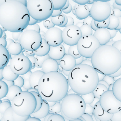 Bunch of White Smiling Faces