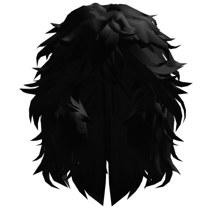 Long Black Messy Girl Hair Rockstar Roblox item