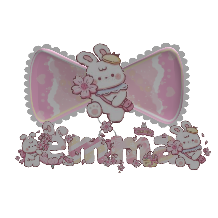 ♡ : emma bunny sakura sunset bow 3.0 ৎ