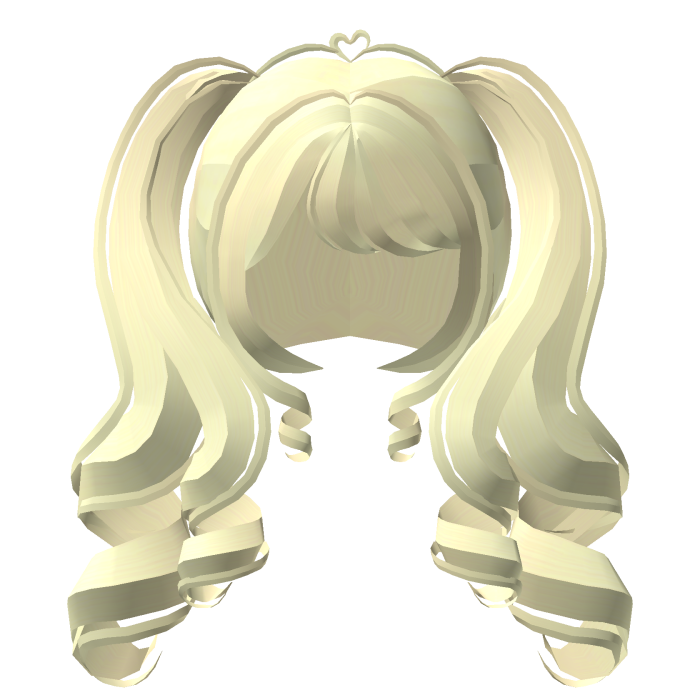 ♡ double curl big tweencore pigtails yellow