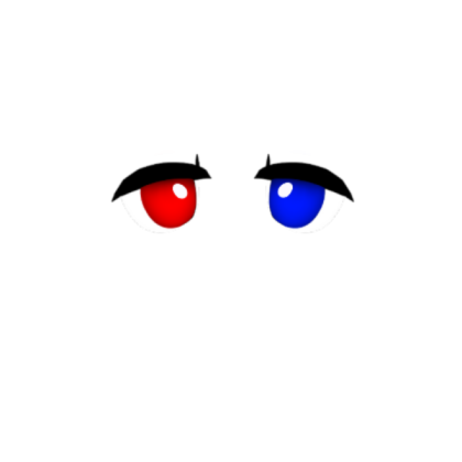 Red & Blue Serious Eyes Roblox decal