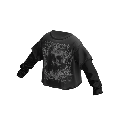 Vintage Washed Layered Graphic Longsleeve