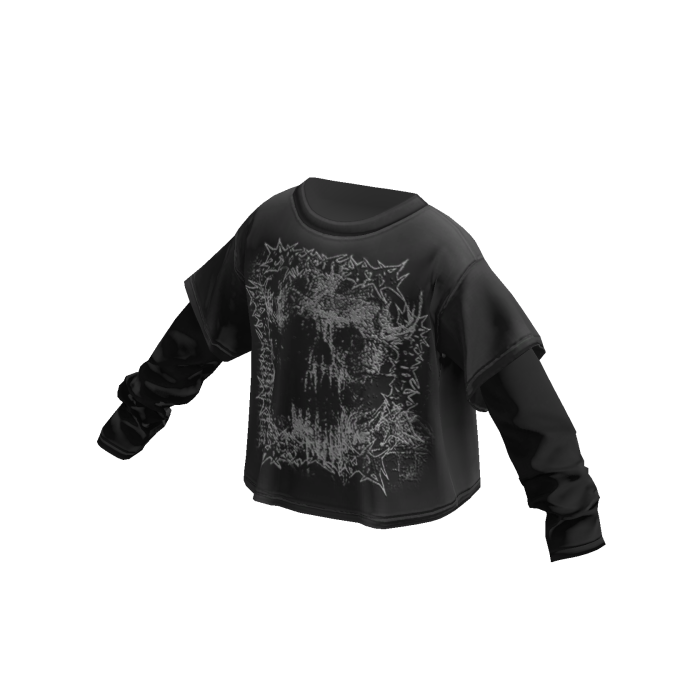 Vintage Washed Layered Graphic Longsleeve