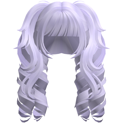 Curly Fluffy Anime Pigtails Light Pink Roblox item