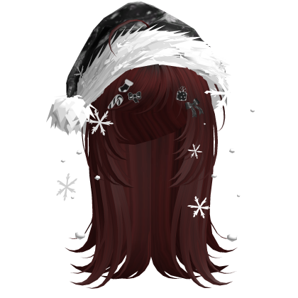 Cute Christmas Straight Hair (Dark Red)