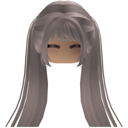 Cute emo y2k hair fluffy (gray)