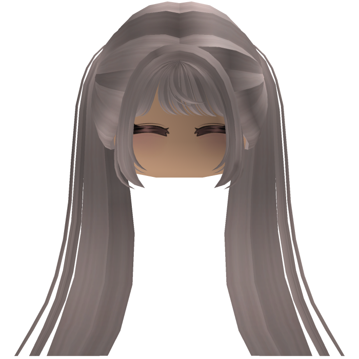 Cute emo y2k hair fluffy (gray)