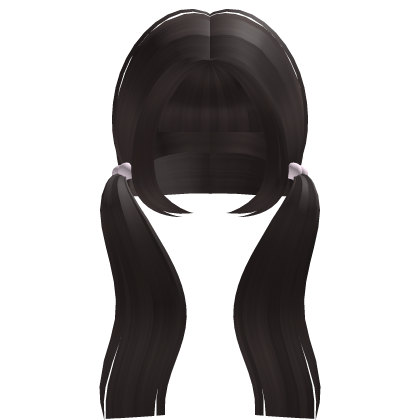 ♡ dark brown kawai cutecore adorable pigtails Roblox item