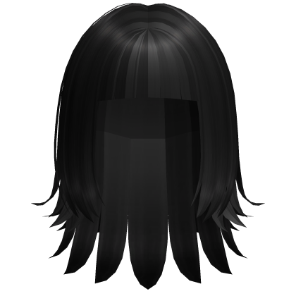 alternative y2k layered jellyfish hair silky black