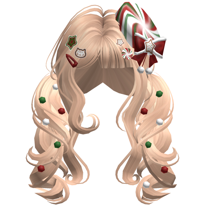 ♡ Christmas Peppermint Pigtails (Blonde)
