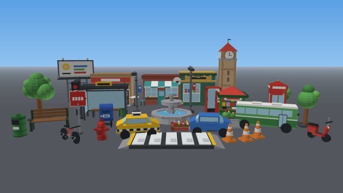 HD City Pack | 50 Streets, Shops and Props preview 1