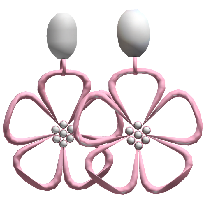 Blossom Pink Flower Earrings 