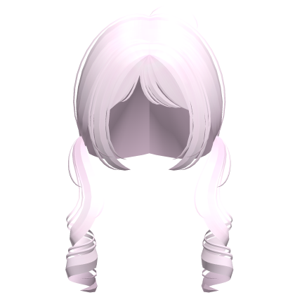 soft cutesy curly pigtails in light pink  Roblox item