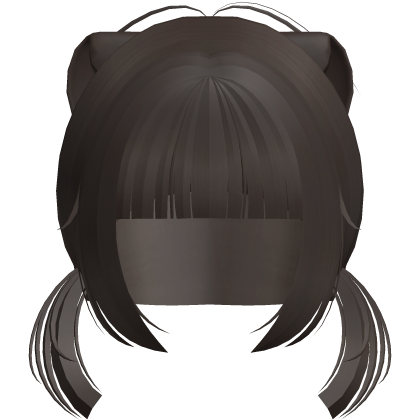 🐾Cute Neko Small Low Pigtails in Dark Brown Roblox item
