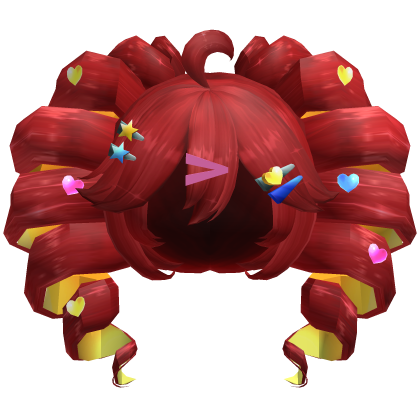 Gyaru Teto Drill Anime Twintails Red Hair - Low Roblox item