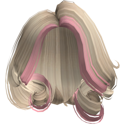 Vintage Curly Bob in Blonde Pink Roblox item