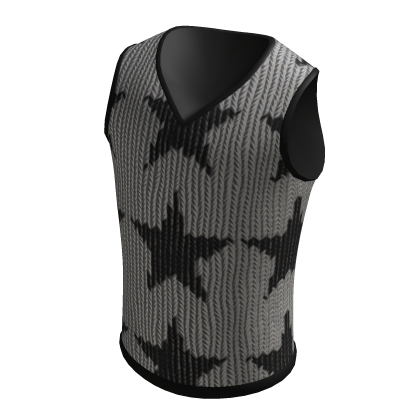 Star cardigan vest top [White & black] thumbnail