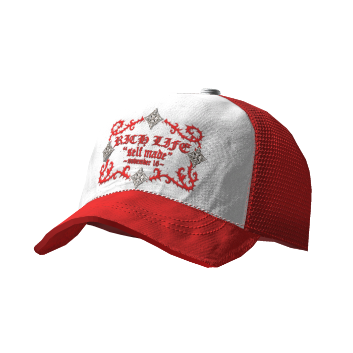 Gorra Barbas Hats Rich Life Red