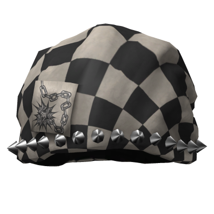 Studded Checker Jester Hat