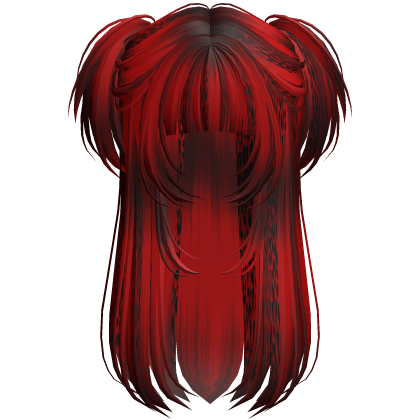 Vamp Long Straight Pigtails Red Cheetah Roblox item