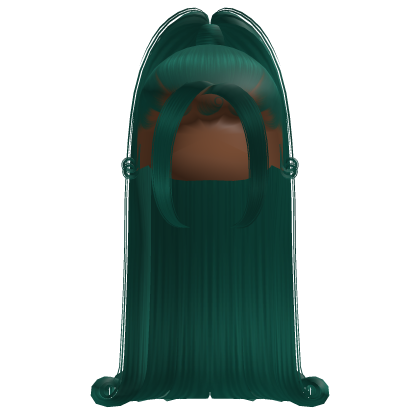 Baddie High Ponytail w/ Curled Ends (Teal)