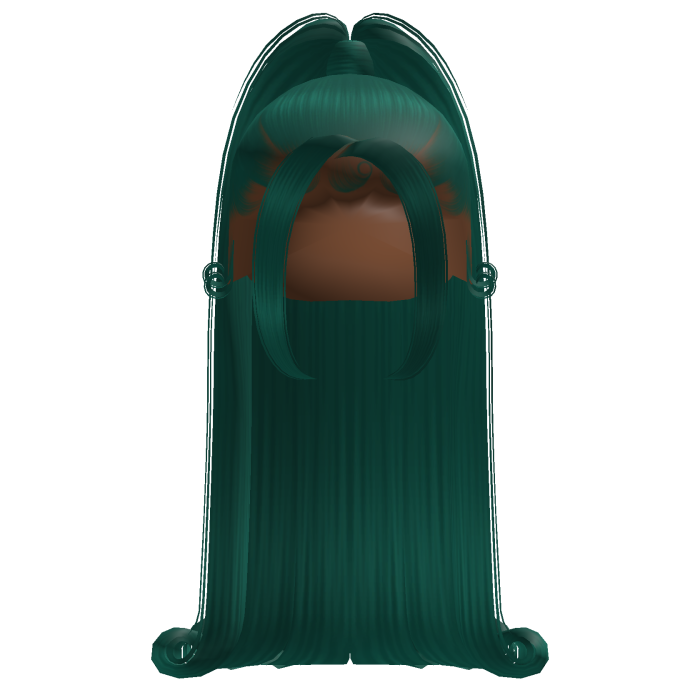 Baddie High Ponytail w/ Curled Ends (Teal)