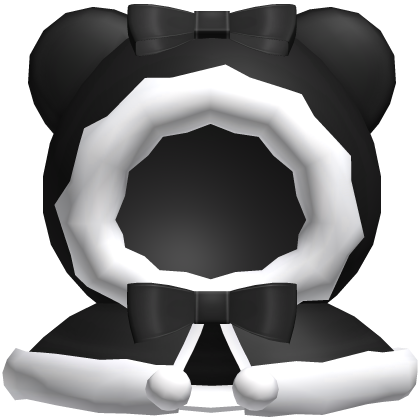 Cute Black Winter Bear Hood 3.0 Roblox item