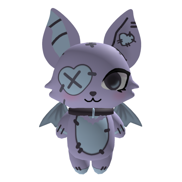 Cute Halloween Big Purple Pastel Goth Bat Plush