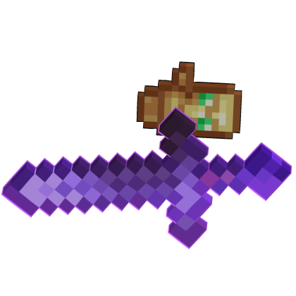Enchanted Pixel Netherite Sword And Totem