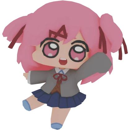 Natsuki Chibi Head Plush DDLC | Roblox Item - Rolimon's