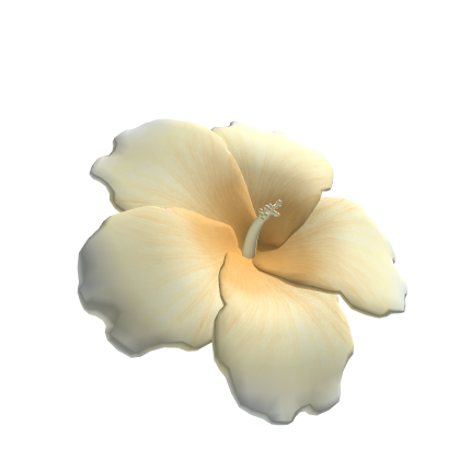Summer Hibiscus Flower Light Yellow thumbnail