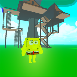 SURVIVE STRONG SPONGE BOB IN TREE HOUSE!!!💪🧽