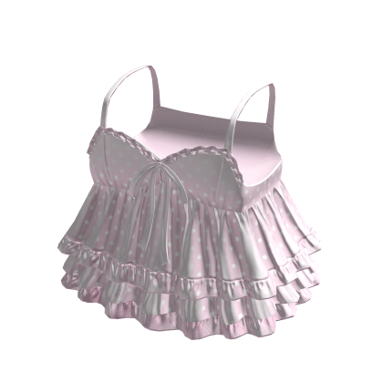 3.0 Pink Polka Dot Cute Ruffled Babydoll Dress