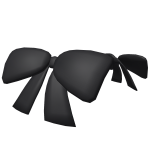 Black Ribbon Hair Clips