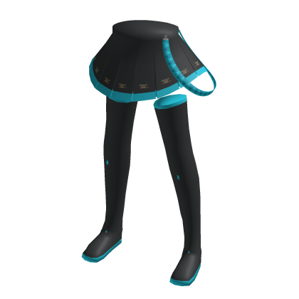 pop star skirt black/light blue v2 thumbnail