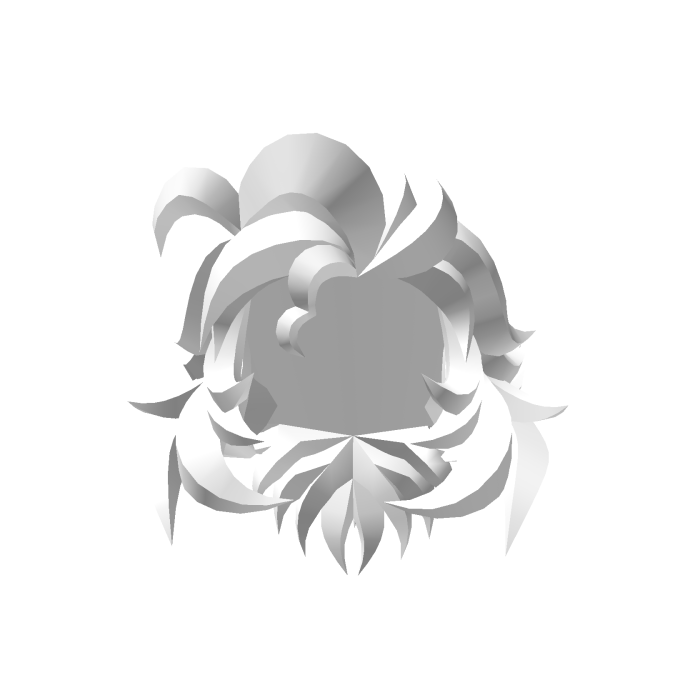 White Blocky Swept Mullet