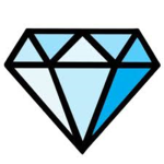 The blue diamonds.