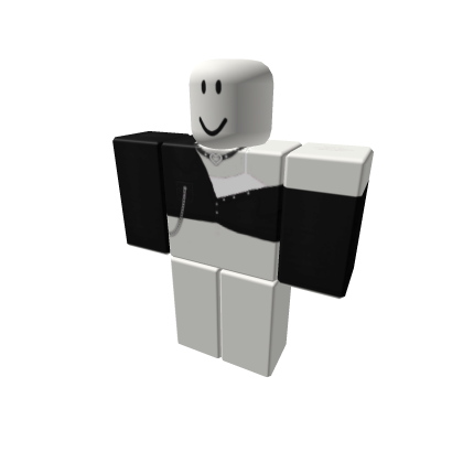 Black Denim Jacket zip off shoulder crop top emo Roblox