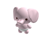 ♡ baby elephant plush pink