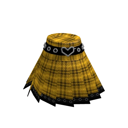 Yellow Plaid Pleated Skirt Heart Belt Roblox Item Rolimon s