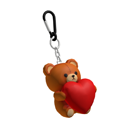 Teddy Bear Heart Keychain