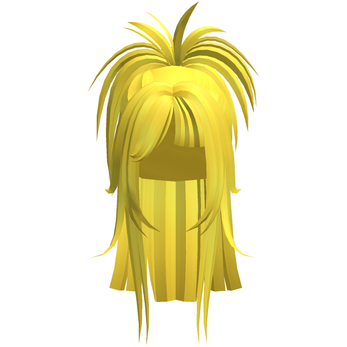 Spiky Anime Half Up Ponytail (Yellow)
