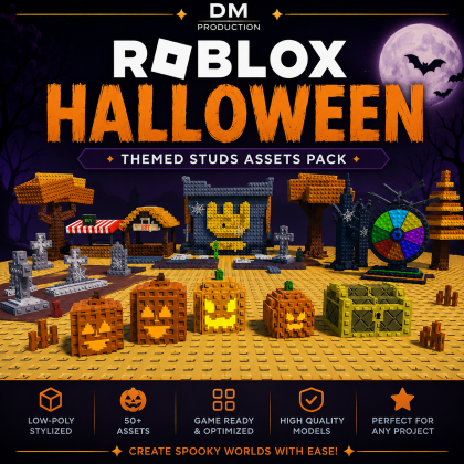 Roblox Halloween Themed Studs Assets Pack