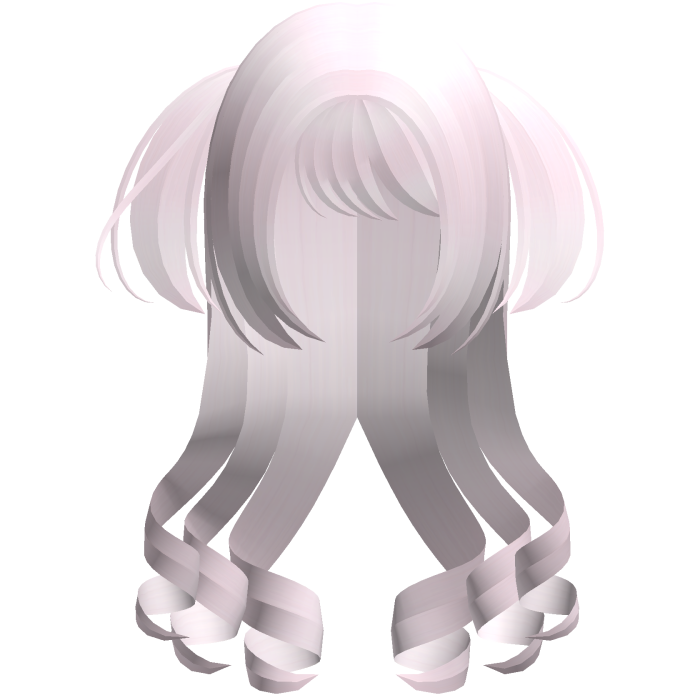 pastel pink long swirly ends w mini pigtails