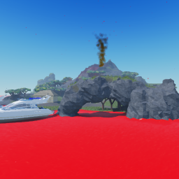 pirate islands but the water is lava🔥