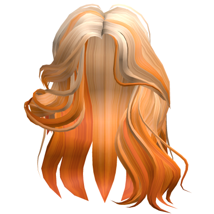 Long Wavy Halloween Kpop Curls (Blonde + Orange)