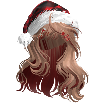 Lush Christmas Waves w/Santa Hat (Blonde&Red)