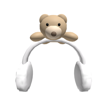 White Teddy Bear Earmuffs