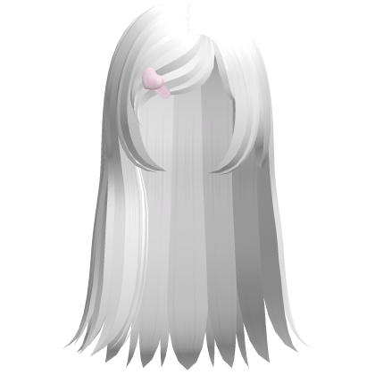 ♡ : sweet white valentines long straight hair Roblox item