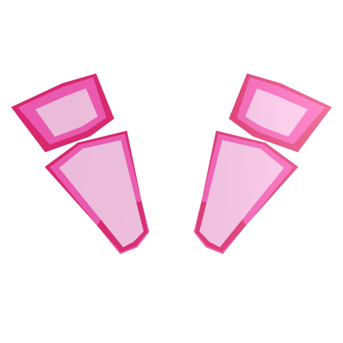 Hot pink digital blocky butterfly antennae